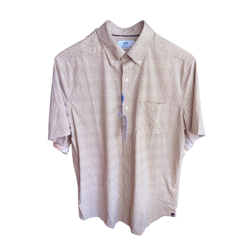 Southern Tide Men's Intercoastal Jaw Breakers SS Sportshirt - Sz Med - NWT